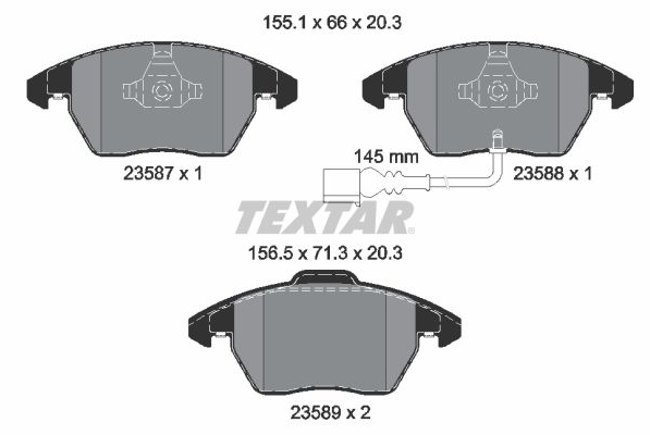 Pastilha de Freio Dianteira Audi A1 / Jetta V