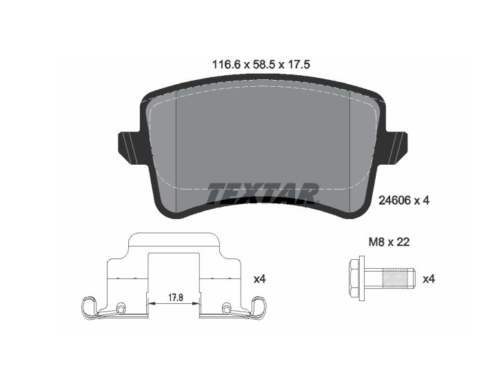 Pastilha de Freio Traseira Audi A4 / A5 / Q5